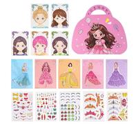 Princess Dress-up Game, Dress-up Sticker Book, Creative Cosmetics & Makeup Game, Educational Role-Playing Toy for Girls, Fun for Ages 3+, 1 Set, Ideal for Travel Or Home Play