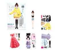 Princess Dress Up Sticker Book - Activité De Mode Amusante Pour Les , Manuel D'autocollant Réutilisable | Scènes D'habillage Colorées Avec Thèmes De Princesse, Ensembles D'autocollants Créatifs
