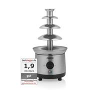 Princess fontaine à chocolat XXL inox brossé - Acier inoxydable - 4 étages - 1,1 L - 190 W - Maintien au chaud - 292999