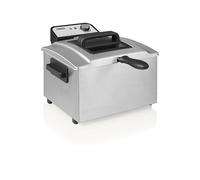 Princess Friteuse, capacité 5 L, 3270 W, technologie de zone froide, hublot, acier inoxydable, double thermostat, facile à nettoyer, éléments amovibles, 01.184090.01.001, Argent