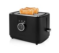 Princess Grille Pain 2 Fentes avec Support Viennoiseries, 7 Niveaux de Brunissage, Fonction Décongélation et Réchauffage, Bouton Stop, Écran LED, 920 W, Noir, 142360