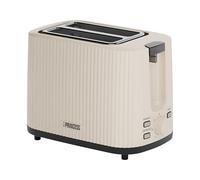 Princess Grille-pain Wave, grille-pain 2 fentes, 7 niveaux de brunissage, ramasse-miettes amovible, centrage automatique, décongélation, arrêt auto, pieds antidérapants, beige, 930 W, 142337