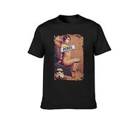 Princess Leia in Bondage Naughty Rebel Large Size Take Out Rock Prom Fashion T-Shirt Black M