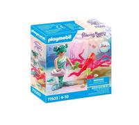 Playmobil 71503 Sirène avec Pieuvre - Princess Magic - Comprend Un Personnage, Une Pieuvre, Un Coquillage Qui se Fixe sur la Baignoire et des Accessoires - Dès 4 Ans