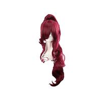 Princess Megara Cosplay Wig Meg Long Long Longue Vin Synthétique Perruques for Cheveux for Adultes + Perruque