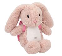 Depesche 12456 Princess Mimi - Peluche Lapin Nelly avec Fourrure Douce en Rose, Peluche d'environ 19 cm avec Sac à Dos