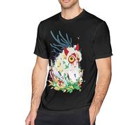 Princess Mononoke Men's Casual Novelty T Shirt Classic Funny Short Sleeve Loose Round Neck Loose Tee Manches Courtes(Medium)