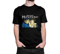 Princess Mononoke Men's Cotton T Shirts Men Short-Sleeve Soft & Smooth Fashion Casual Manches Courtes(Large)