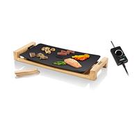 Princess Plancha Pure - Surface de cuisson 50 x 25 cm - Pour 6 personnes - Thermostat réglable et finitions en bambou 103026