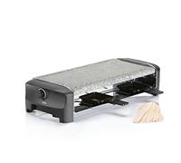 Princess Raclette et Pierre à Cuire Party 8, Pour 8 Personnes, Grande Surface 42 x 21 cm, Thermostat Intégré, Chauffe Rapide sans Préchauffage, Facile à Nettoyer, 1300 W, Noir, 01.162830.01.001