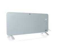 Princess radiateur électrique connecté - Chauffage à convection - Contrôle manuel, via app ou vocal - Appli gratuite - Panneau en verre - 2 000 W - Blanc - 348201