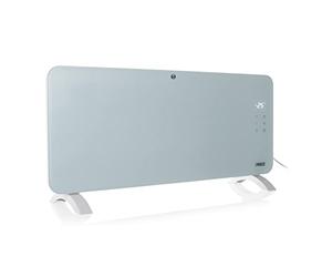 Princess radiateur électrique connecté - Chauffage à convection - Contrôle manuel, via app ou vocal - Appli gratuite - Panneau en verre - 2 000 W - Blanc - 348201