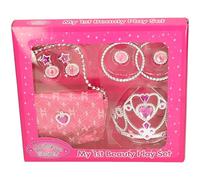 Princess Secret My 1st Beauty Play Set Diadème Couronne Rose avec Cœur, Boucles d'oreilles étoile et Sac à Main, Accessoires de déguisement pour Fille