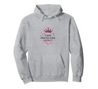 Princess Security Tiare Protection Agency Royal Guard Sweat à Capuche, Unisexe pour Adultes, Gris Chiné, XL