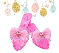 Princess Shoes, Crystal High Heels, Cosplay Dress-Up Footwear, Pretend Play Costume Accessory, Sparkly Fairy Tale Design, For, Masquerade Parties, Carnival, School Character Day Events, 80g Pink Blue