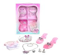 Princess Shoes Set Toddler - Collection des talons pour les tout-petits, joueurs de chaussures habillées, kit de costumes de fille | Ensemble de chaussures de princesse avec collier de diadème et anne