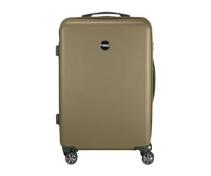 Princess Traveller PT01 Deluxe - Fabriqué à partir de matériaux recyclés - 7 Couleurs et 3 Tailles - 4 Doubles Roues pivotantes - Serrure TSA encastrée, Pristine Bronze, Große Reisekoffer, Chariot
