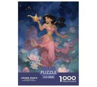 Princesse à la Lampe d'Aladdin Puzzles 1000 Pièces Filles Like It Puzzles pour Adultes Jeu Educatif Challenge Toy Enfants Cadeaux 38x26cm/1000pcs