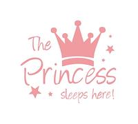 Princesse Amovible Sticker Mural Fille Chambre Décor Chambre de Bébé Art Autocollant Strass Mur (PK2 Taille unique)
