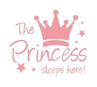 Princesse Amovible Stickers Muraux Filles Chambre Décor Chambre de Bébé Art Autocollant Mural Paillettes Murales (PK3 Taille Unique)