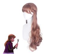 Princesse Anna Cosplay perruque Olaf aventure Cosplay Anna perruque mélange Blonde tresse longs cheveux synthétiques pour fête ZAZ-316