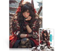 Princesse assassine samouraï Puzzle 1000 pièces pour Adolescents Jeu Pratique avec des pièces de Formes aléatoires entièrement imbriquées 38x26cm