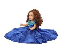 Princesse Baby Doll, Reborn Doll, écologique pour Les Filles pour Enfants (Q18-575 Robe Longue Bleue Couleur de Peau Blanche)