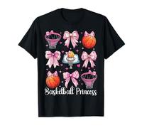 Princesse Basketball Fille Rose Coquette Bow T-Shirt
