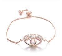 Princesse Brillant Longs Cils Mauvais œil pour Femmes Hommes, chaîne coulissante, Bijoux Hip hop
