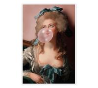 Princesse Bubbelgum Poster de Jonas Loose 40 x 60 cm Rose clair Tableaux Décoration murale