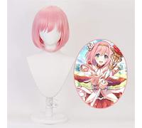 Princesse Connect Re Dive Kusano Yui rose court Cosplay résistant à la chaleur cheveux synthétiques carnaval fête d'halloween + casquette de perruque gratuite HG-063