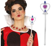 Princesse Cœur Bâton Accessoire magique Carnaval Rêve Accessoires Fantaisie Costume Fête Royale Reine de conte de fées Argent Enchantement Essence Cœur Carnaval, Couleur : Or