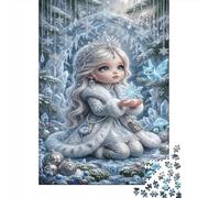 Princesse de glacePuzzle 1000 Pièces Flocons de Neige de Cristal pour Adolescents 12+ Entraînement Cognitif Loisirs Créatifs Cadeau De Noël 38x26cm/1000pcs