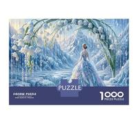 Princesse des glacesPuzzle DIY 1000 Pièces Complet Robe de Cristal pour Adolescents 12+ Amélioration De La Mémoire Renforcement Familial 38x26cm/1000pcs