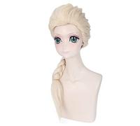 Princesse Elsa Longue Tresse Perruque Cosplay Costume Femmes Résistant À La Chaleur Synthétique Cheveux Perruques De Fête