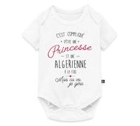 Princesse et Algérienne À La Fois Patrie Body Manches Courtes Bébé Bio