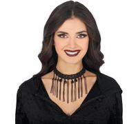 Princesse Gothique Collier Noir Avec Effet Cascade Pour Halloween Bijoux Élégance Mode Médiévale Inspiré Romantique Historique, Couleur : Noir