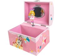 Princesse - Grande Boite À Bijoux Musicale Armoire - Idéal Cadeau Jeune Fille - Musique Menuet De Mozart - Colori Rose