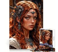 Princesse Guerrière Puzzle de 1000 pièces pour Adultes Stimule la mémoire Passe-Temps paisible Découpe de qualité Surprise d'anniversaire (38x52cm)
