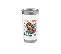 Princesse indienne Dabbing pour filles et enfants Gobelet isotherme en acier inoxydable double paroi