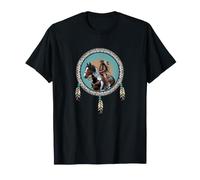 Princesse Indienne sur Cheval Pinto, Jolie Fille américane T-Shirt