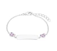 Princesse Lillifee 2027208 Bracelet pour fille Coeur925 Argent Violet 14 cm