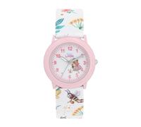Princesse LILLIFÉE - Fille Quartz Montre-Bracelet - Textile Bracelet en Multicolore - Étanche 3 Bar - Papillon Design