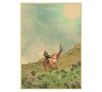 Princesse Mononoke Movie Poster japonais Hayao Miyazaki Anime peinture décorative - 42 x 30 cm (Style 02)