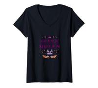 Princesse Passager: Siège arrière Queen Royal Road Trip T-Shirt avec Col en V, Femme, Noir, L