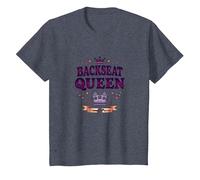 Princesse Passager: Siège arrière Queen Royal Road Trip T-Shirt, Enfant, Bleu Chiné, 2 Ans
