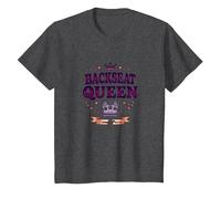 Princesse Passager: Siège arrière Queen Royal Road Trip T-Shirt, Enfant, Chiné Foncé, 2 Ans
