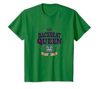 Princesse Passager: Siège arrière Queen Royal Road Trip T-Shirt, Enfant, Vert Kelly, 3 Ans