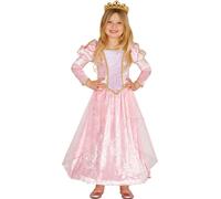 Princesse Robe de velours de rêve Rose Avec des accents dorés Pour le carnaval Costumes de conte de fées Enfants Élégants Magique Design Fantaisie, Taille : 110/116 Couleur : Rose