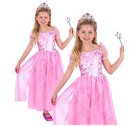 Princesse Rose Costume Filles Good Sorcière Conte de Fées Déguisement Âge 4-12